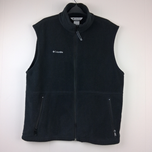 Columbia Mens Tall Fleece Vest Size XLT Black - Picture 1 of 9